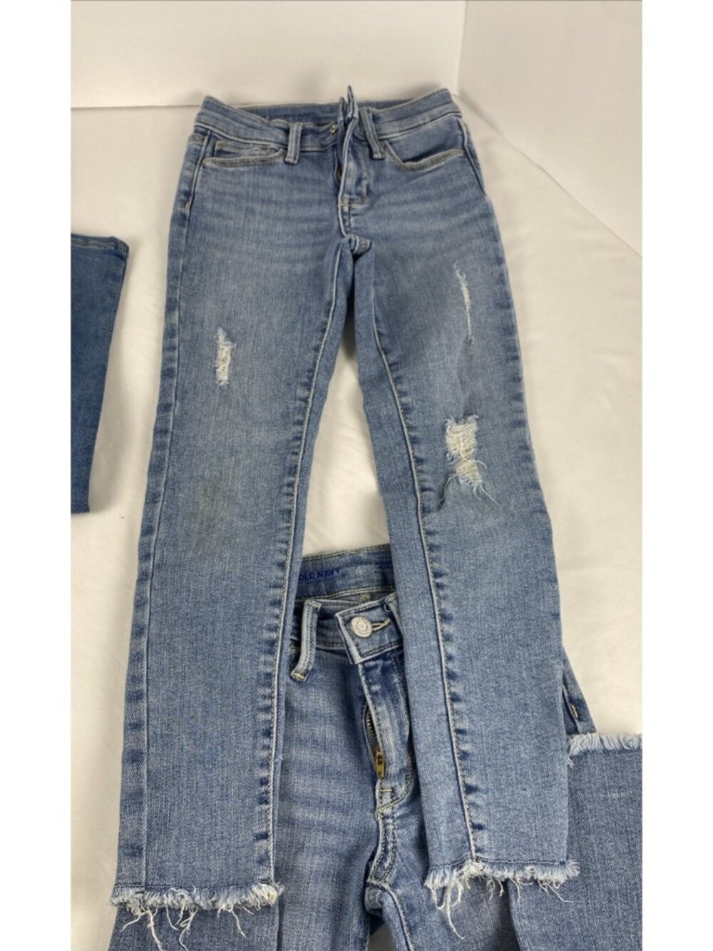 Bundle of 6 Girls Blue Denim Jeans & Shorts SIZE 7 Old Navy & Jumping Beans - Picture 8 of 11